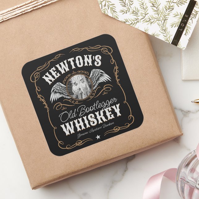  Old Moonshine Whiskey Label ADD PHOTO Family Name (Creator Uploaded)