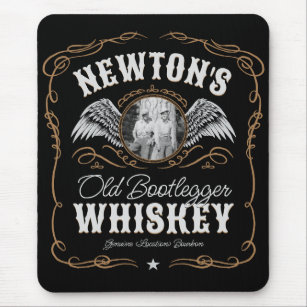  Old Moonshine Whiskey Label ADD PHOTO Family Name Mouse Pad