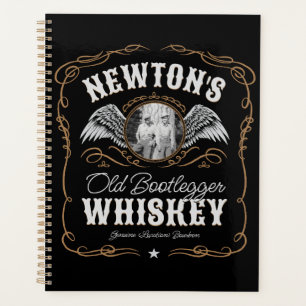  Old Moonshine Whiskey Label ADD PHOTO Family Name Planner