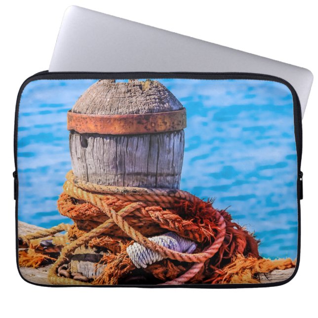 Old Mooring Bollard Laptop Sleeve (Front)