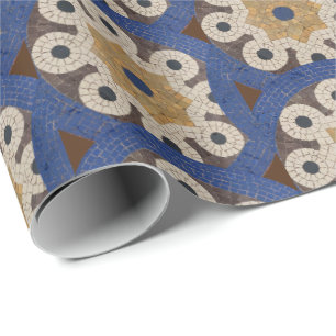 Old mosaic tiles floor in Milan - Italian art Wrapping Paper