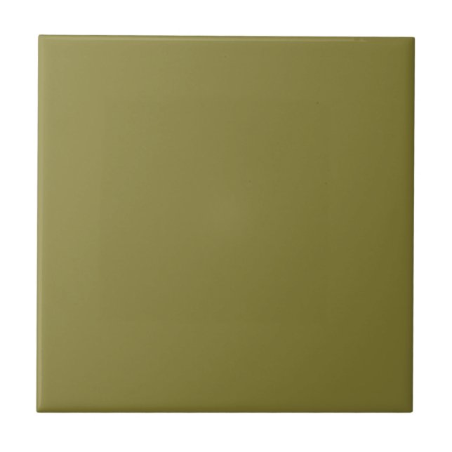 Old Moss Green Solid Colour Ceramic Tile (Front)