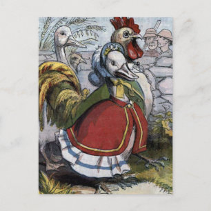 "Old Mother Goose" Vintage Illustration Postcard
