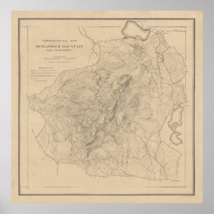 Old Mount Monadnock Map (1891)  Poster
