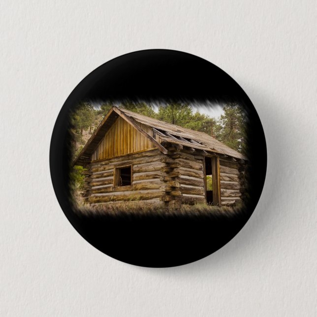 Old Mountain Cabin 6 Cm Round Badge (Front)