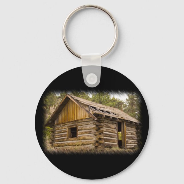 Old Mountain Cabin Key Ring (Front)