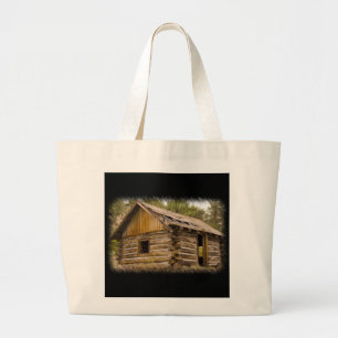 Old Mountain Cabin Large Tote Bag