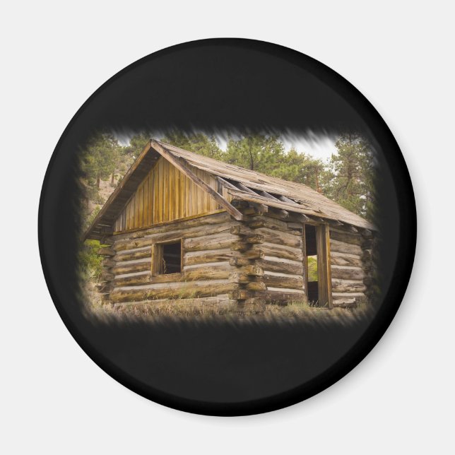 Old Mountain Cabin Magnet (Front)