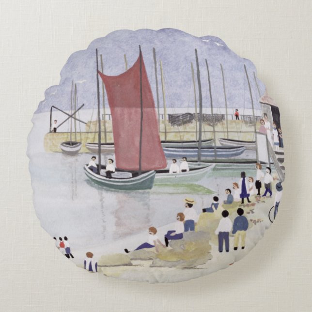Old Mousehole 1993 Round Cushion (Front)