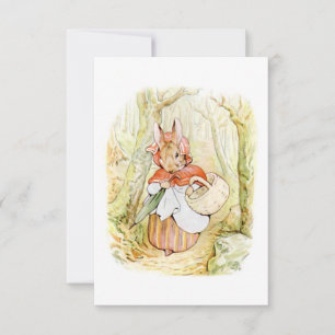 Old Mrs Rabbit (Little Red Riding Hood) (B Potter) Card