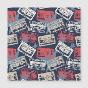 Old Music Cassettes Vintage Seamless