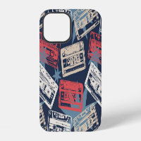 Old Music Cassettes Vintage Seamless