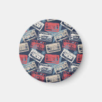 Old Music Cassettes Vintage Seamless