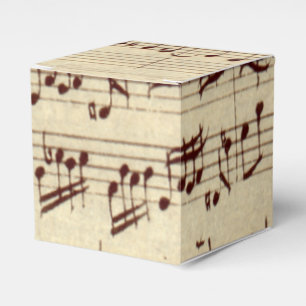 Old Music Notes - Bach Music Sheet Favour Box