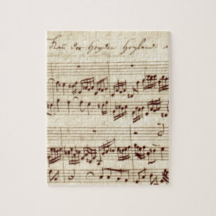 Old Music Notes - Bach Music Sheet Jigsaw Puzzle