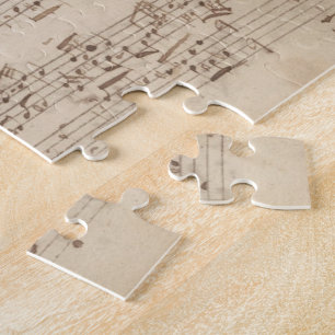 Old Music Notes - Bach Music Sheet Jigsaw Puzzle