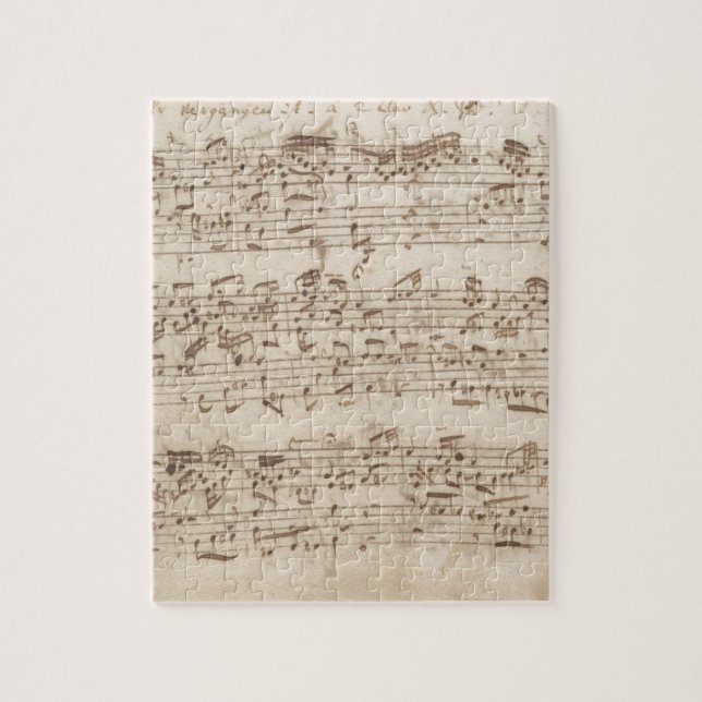 Old Music Notes - Bach Music Sheet Jigsaw Puzzle (Vertical)