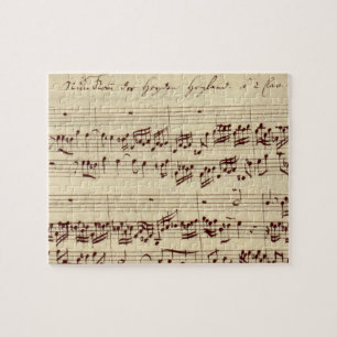 Old Music Notes - Bach Music Sheet Jigsaw Puzzle