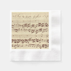 Old Music Notes - Bach Music Sheet Napkin
