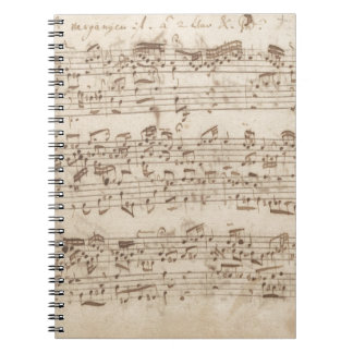 Old Music Notes - Bach Music Sheet Notebook