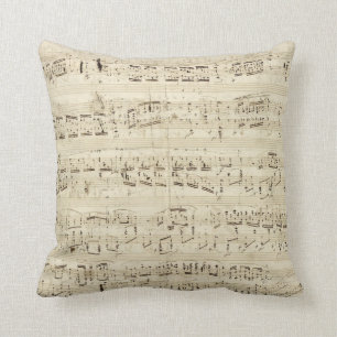 Old Music Notes - Chopin Music Sheet Cushion