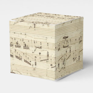 Old Music Notes - Chopin Music Sheet Favour Box