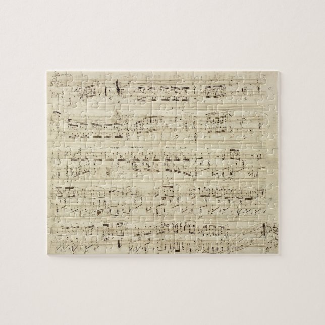 Old Music Notes - Chopin Music Sheet Jigsaw Puzzle (Horizontal)