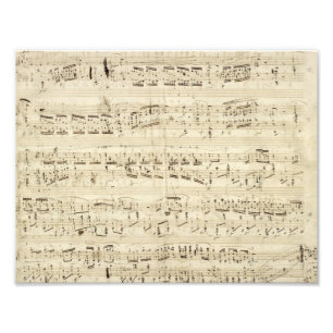 Old Music Notes - Chopin Music Sheet Photo Print