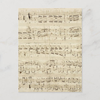 Old Music Notes - Chopin Music Sheet Postcard