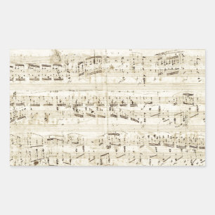 Old Music Notes - Chopin Music Sheet Rectangular Sticker