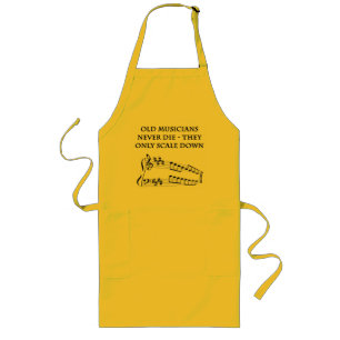 Old musicians never die apron