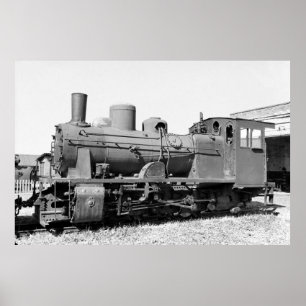 Old narrow-gauge steam engine 157-5674 poster
