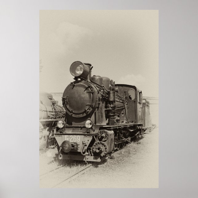 Old narrow-gauge steam engine Gr-269 Poster (Front)