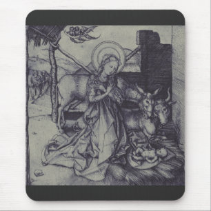 Old Nativity scene og Jesus Christ Mouse Pad