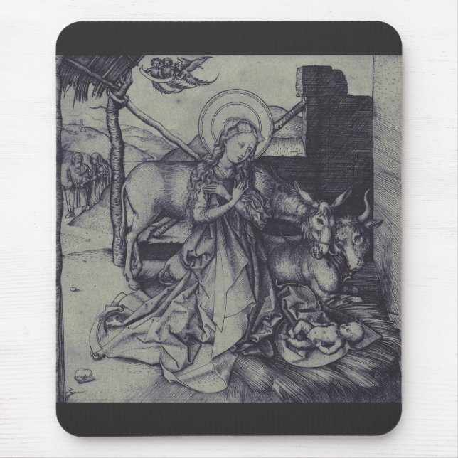 Old Nativity scene og Jesus Christ Mouse Pad (Front)