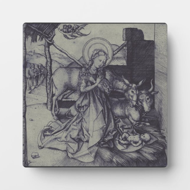 Old Nativity scene og Jesus Christ Plaque (Front)