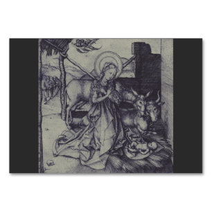Old Nativity scene og Jesus Christ Table Number