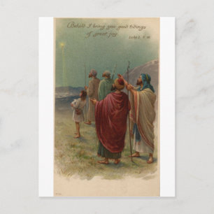 old nativity scene postcard