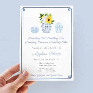 Old New Borrowed Blue Classic Wedding Shower Invitation