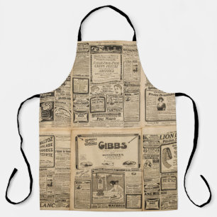 Old newspaper: vintage paper background. apron