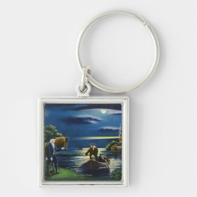 Old North Church Tower Signal Scene Key Ring (Front)