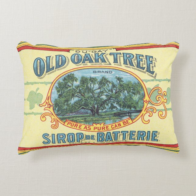 Old Oak Tree Sirop de Batterie Decorative Cushion (Front)