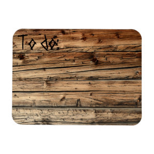 Old oak wood texture background to-do-list magnet