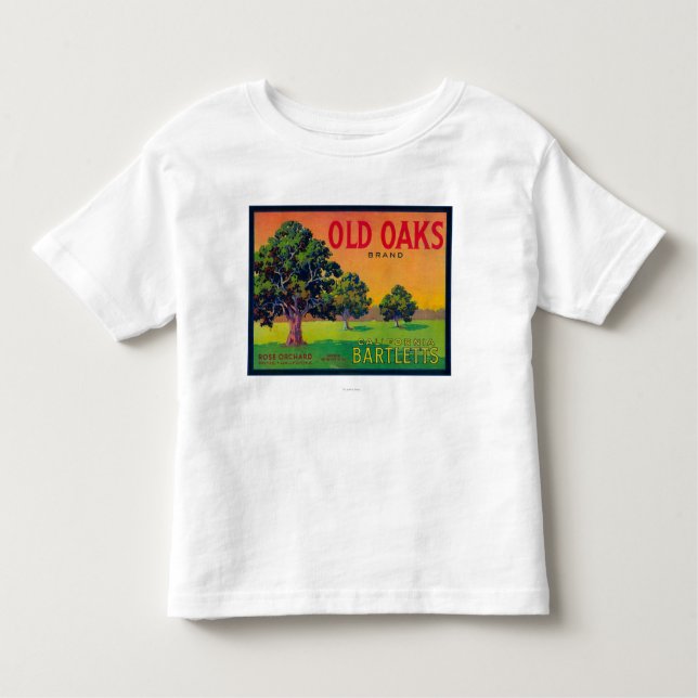 Old Oaks Pear Crate LabelBryte, CA Toddler T-Shirt (Front)