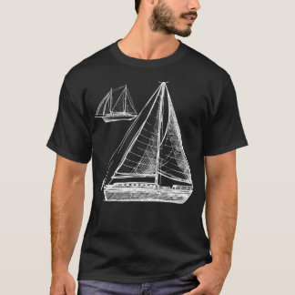 Old Ocean Boat Sailing Boat Lover  T-Shirt