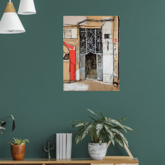 Old Odessa Courtyard Gate Urban Architecture Art Poster