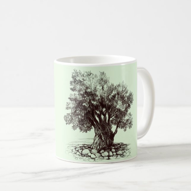 Old Olive tree Coffee Mug (Front Right)