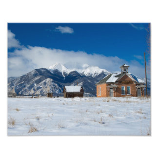 Old One Room Schoolhouse Salida, Mt Princeton Photo Print