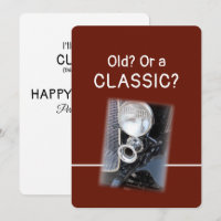 Old or a Classic 1920s Auto Fun Birthday Card