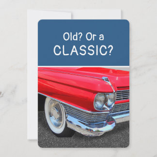 Old or a Classic 1960 Cadillac Fun Birthday Card